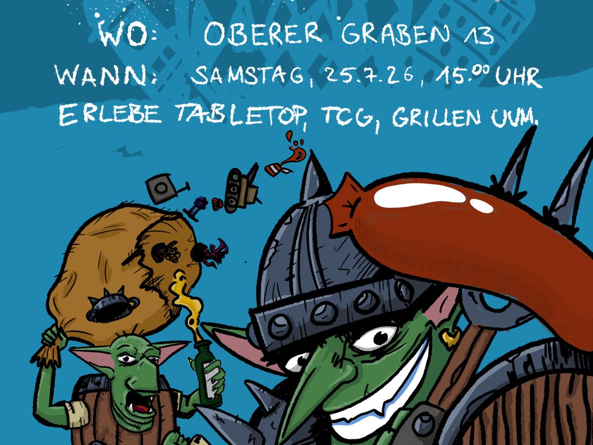 Summer Festival of Legio Intermeratus in Augsburg with tabletop, cards and a barbecue